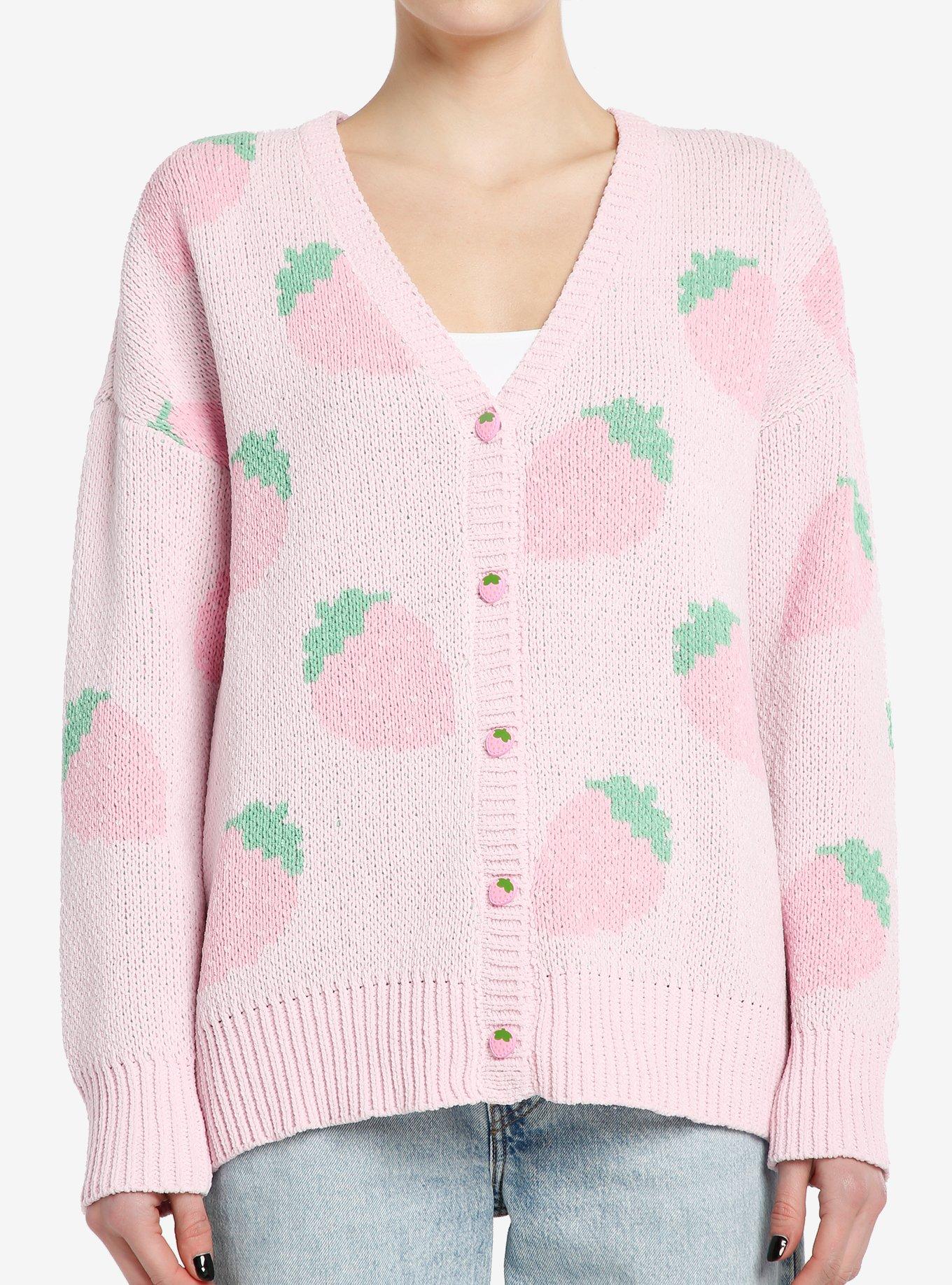 Pastel pink outlet cardigan