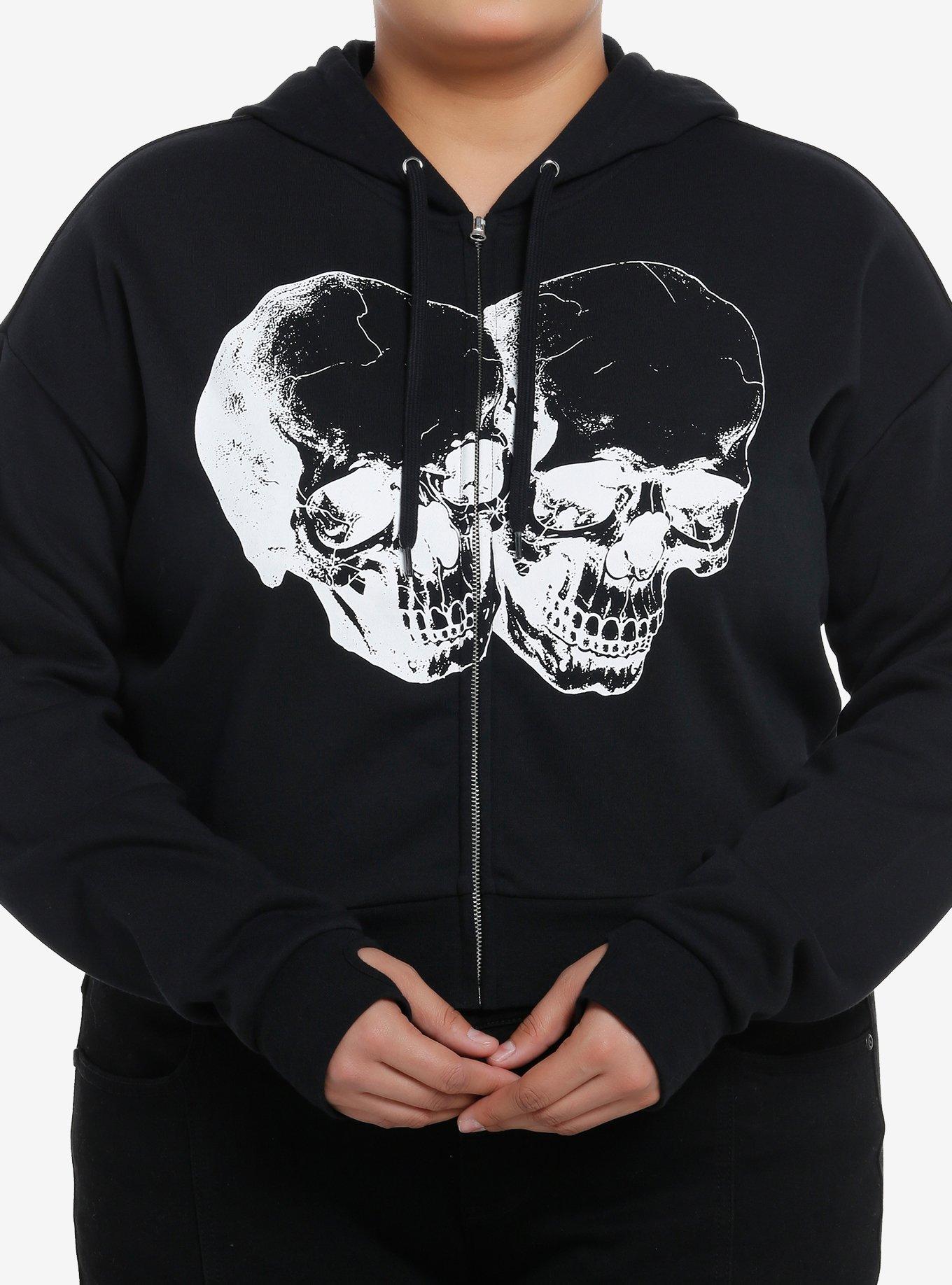 Plus size outlet skull hoodie