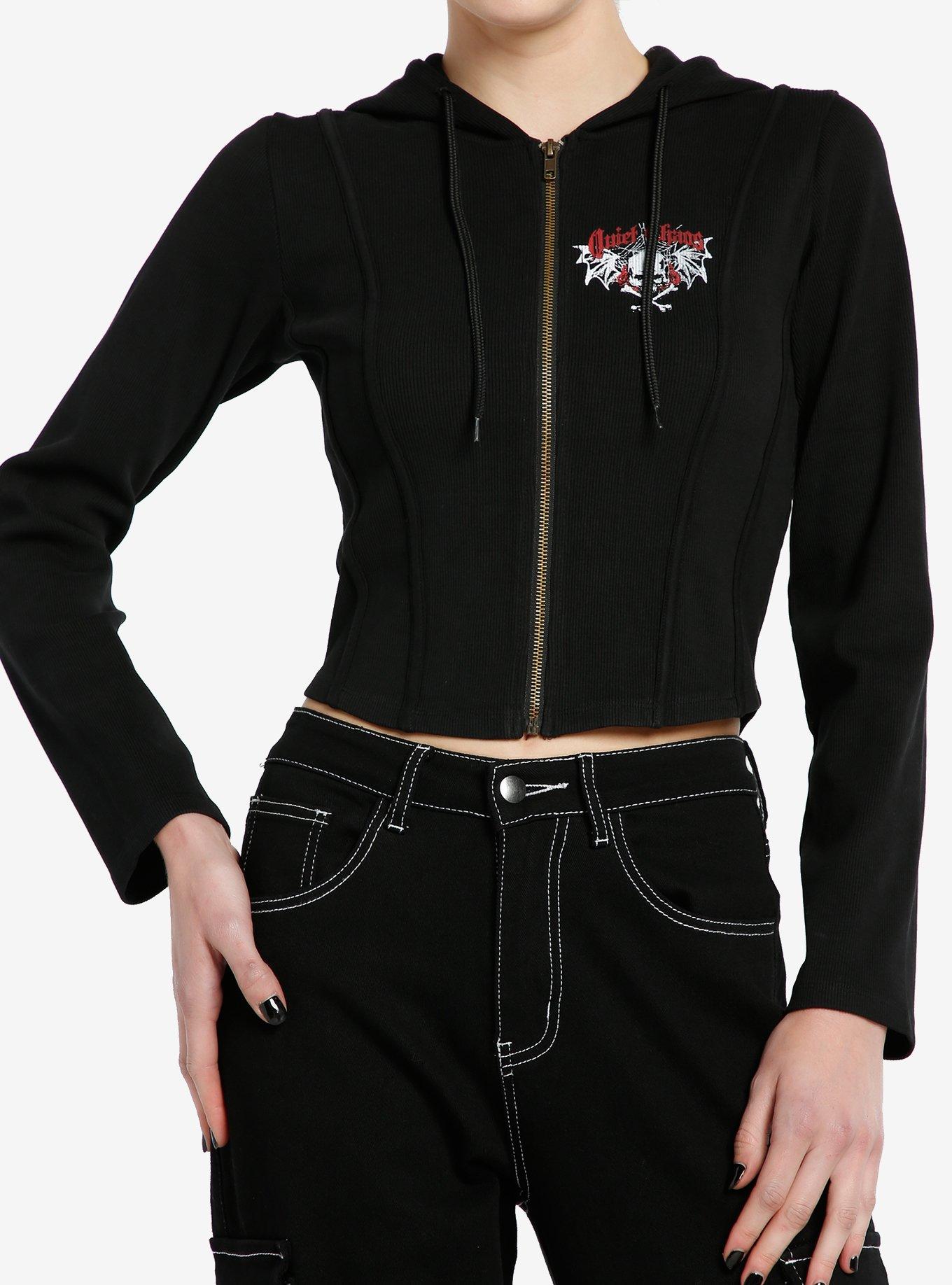 Social Collision Quiet Chaos Fitted Girls Hoodie, , hi-res