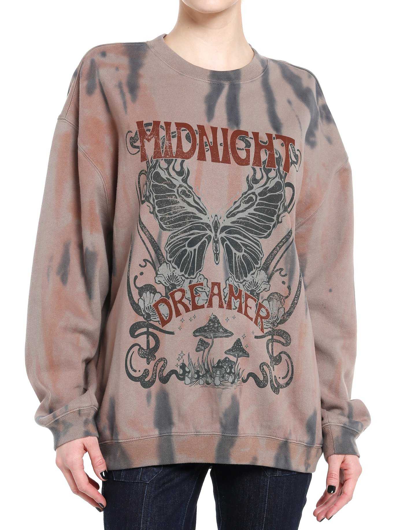 Thorn & Fable Midnight Dreamer Butterfly Tie-Dye Girls Sweatshirt, , hi-res