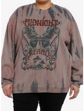 Thorn & Fable Midnight Dreamer Butterfly Tie-Dye Girls Sweatshirt Plus Size, , hi-res