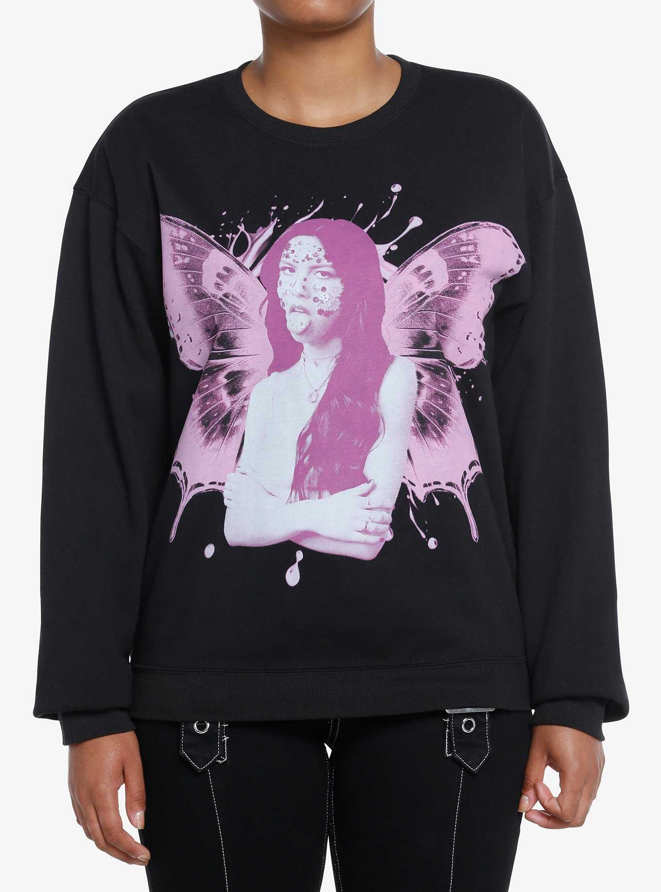 Olivia Rodrigo Sour Butterfly Portrait Girls Sweatshirt, , hi-res