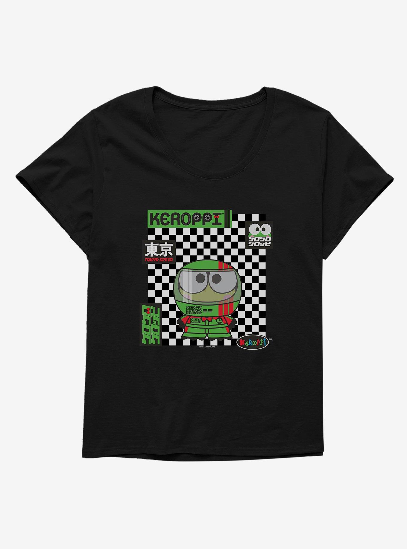 Hello Kitty And Friends Keroppi Tokyo Speed Womens T-Shirt Plus Size, BLACK, hi-res