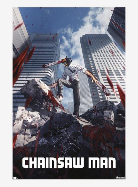 Chainsaw Man City Poster Water Bottle