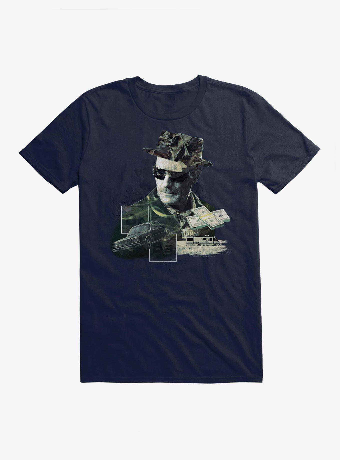 Breaking Bad Heisenberg Collage T-Shirt, NAVY, hi-res
