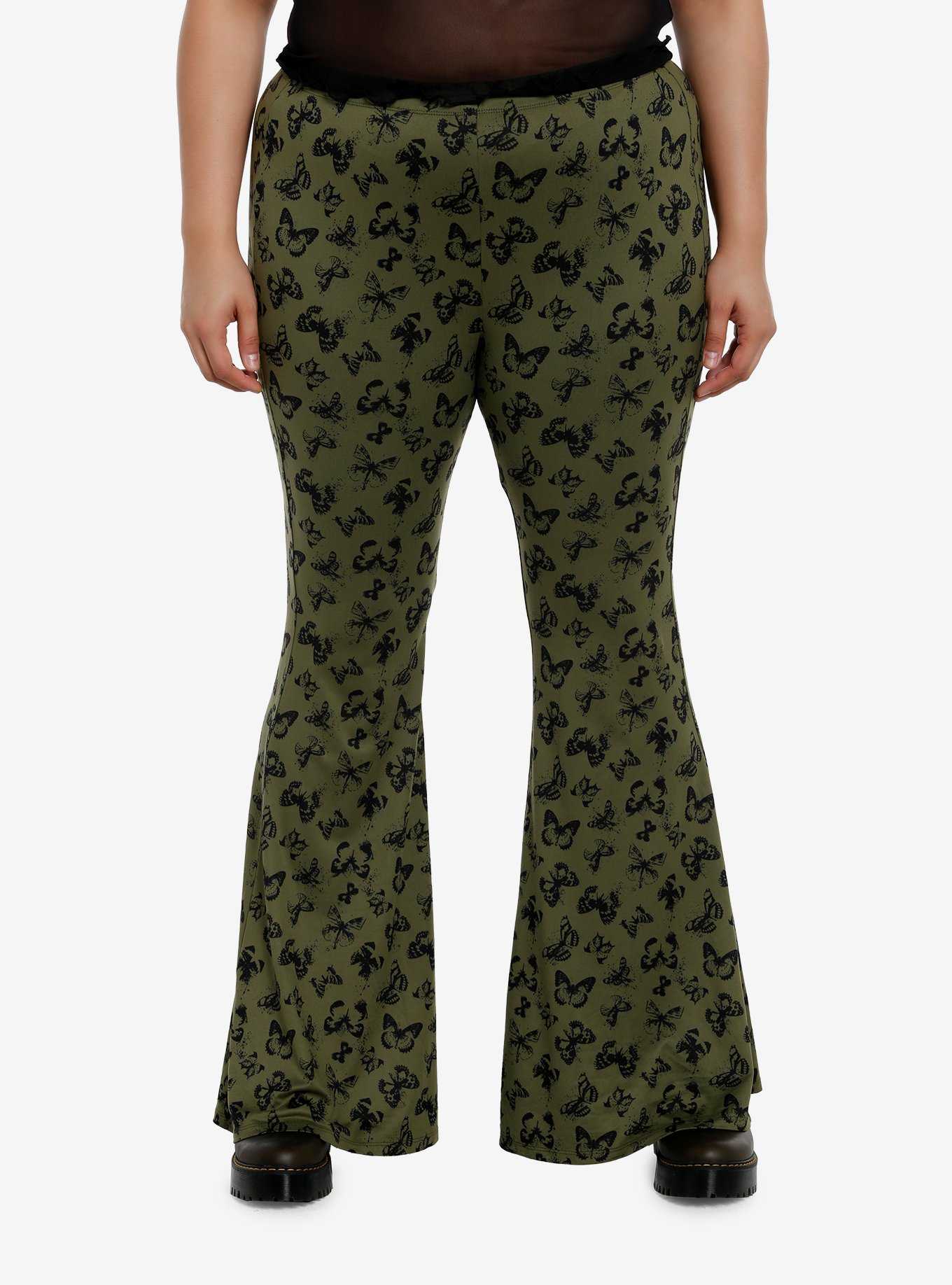 Women's High-Waisted Flare Leggings - Wild Fable Olive Green S 1 ct