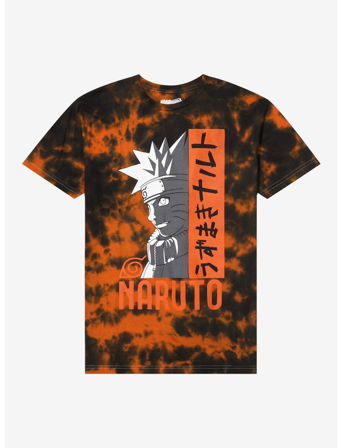 Naruto Shippuden Shadow Orange Tie-Dye T-Shirt, MULTI, hi-res