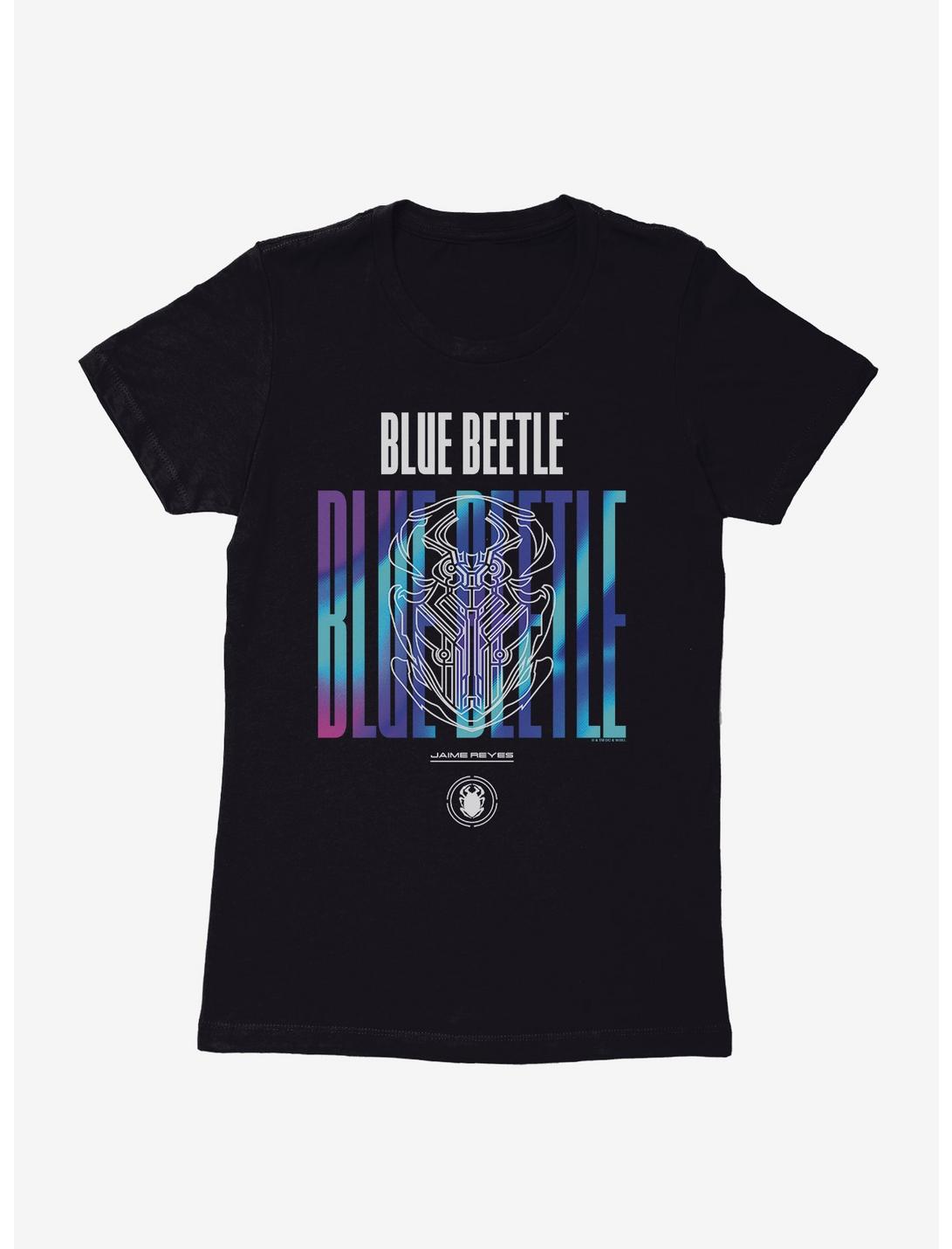 Blue Beetle Scarab Outline Womens T-Shirt, , hi-res