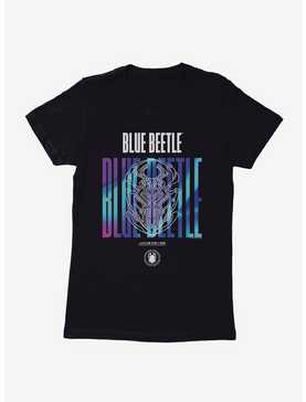 Blue Beetle Scarab Outline Womens T-Shirt, , hi-res