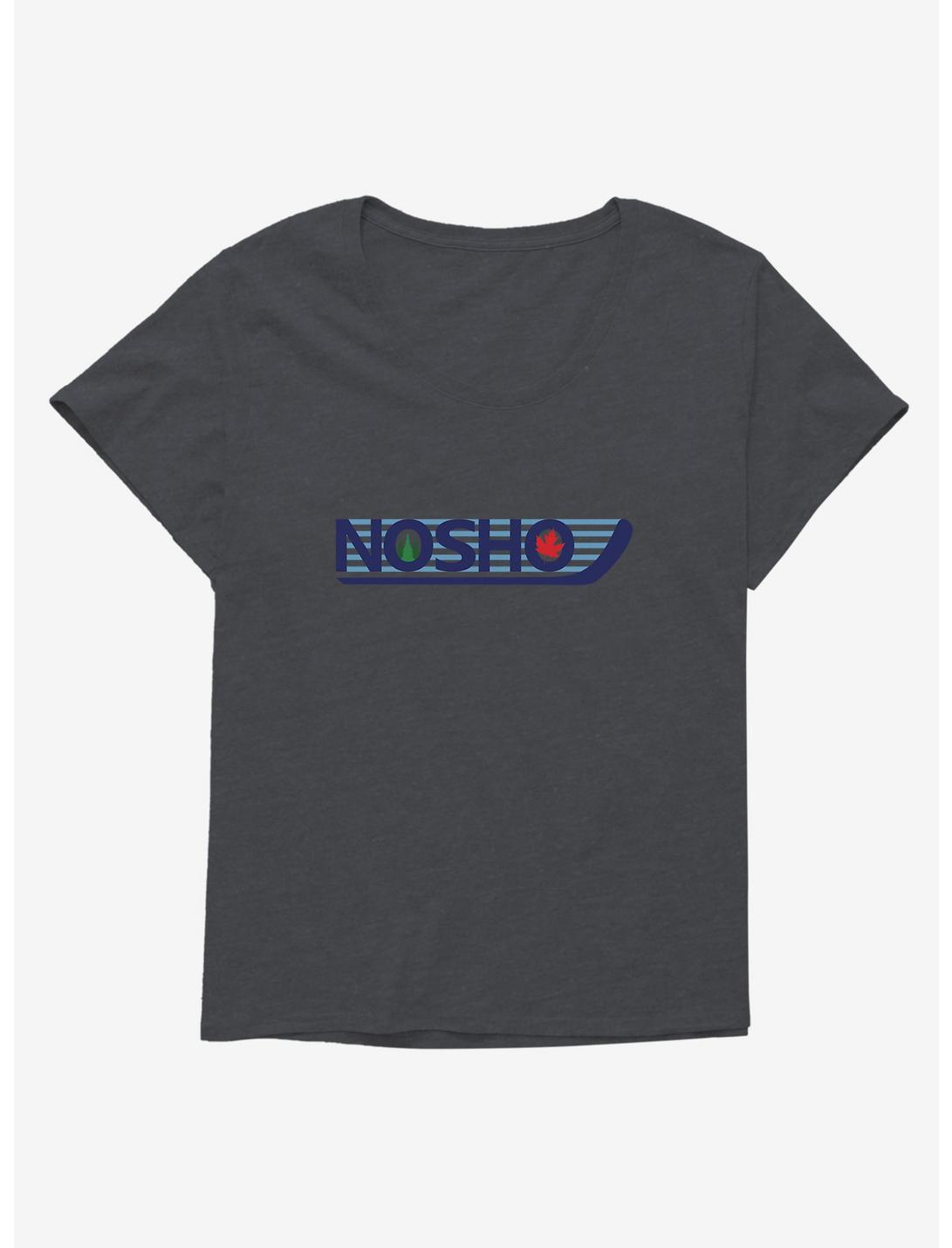 Shoresy NOSHO Hockey Logo Girls T-Shirt Plus Size, CHARCOAL HEATHER, hi-res