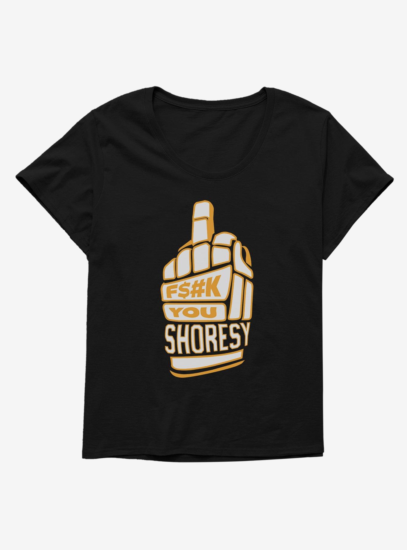 Shoresy F You Finger Girls T-Shirt Plus Size, BLACK, hi-res
