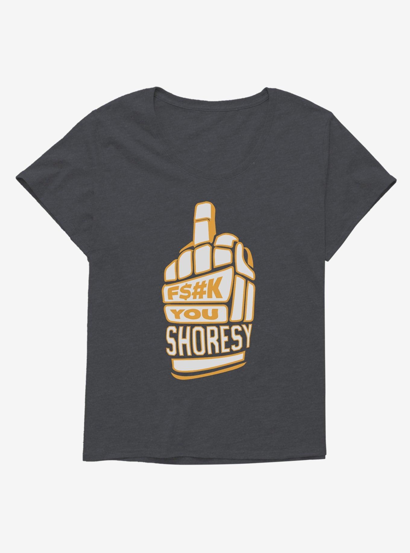 Shoresy F You Finger Girls T-Shirt Plus Size, CHARCOAL HEATHER, hi-res