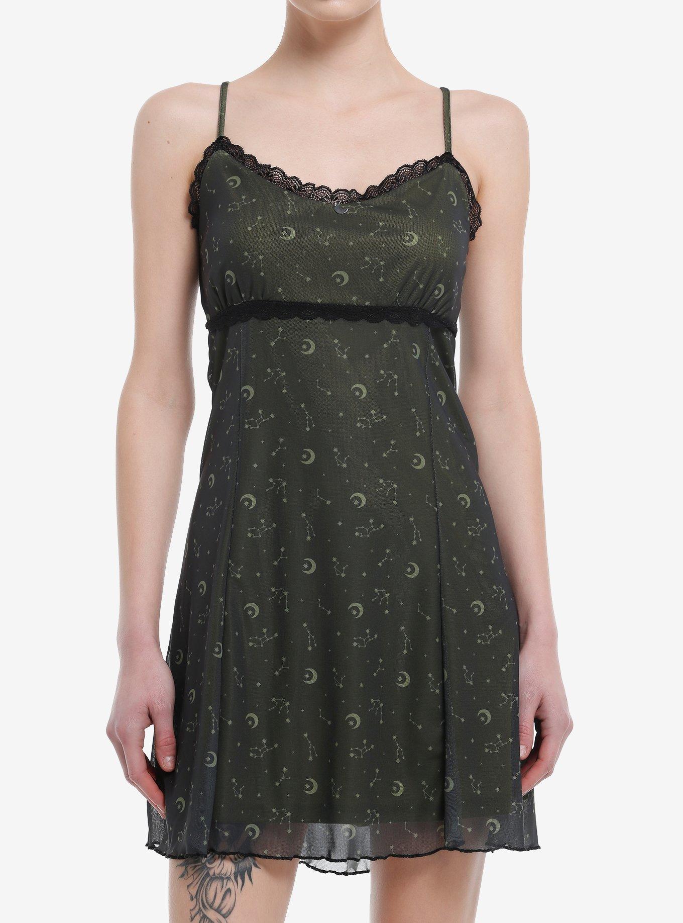 Hot Topic Cosmic Aura Black Lace Cami Twofer Dress