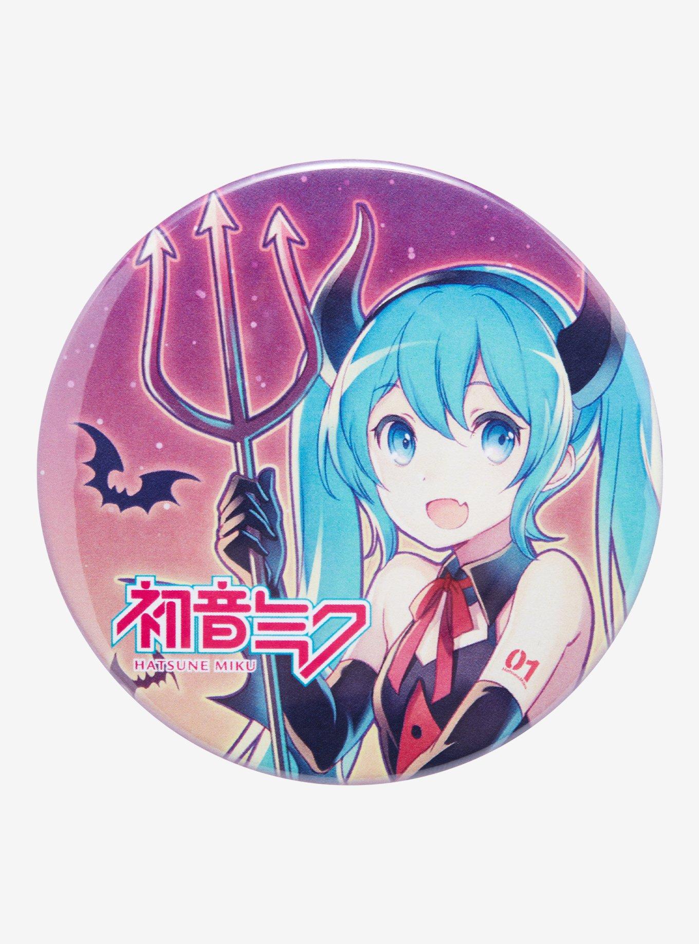 Hatsune Miku Devil Costume 3 Inch Button, , hi-res