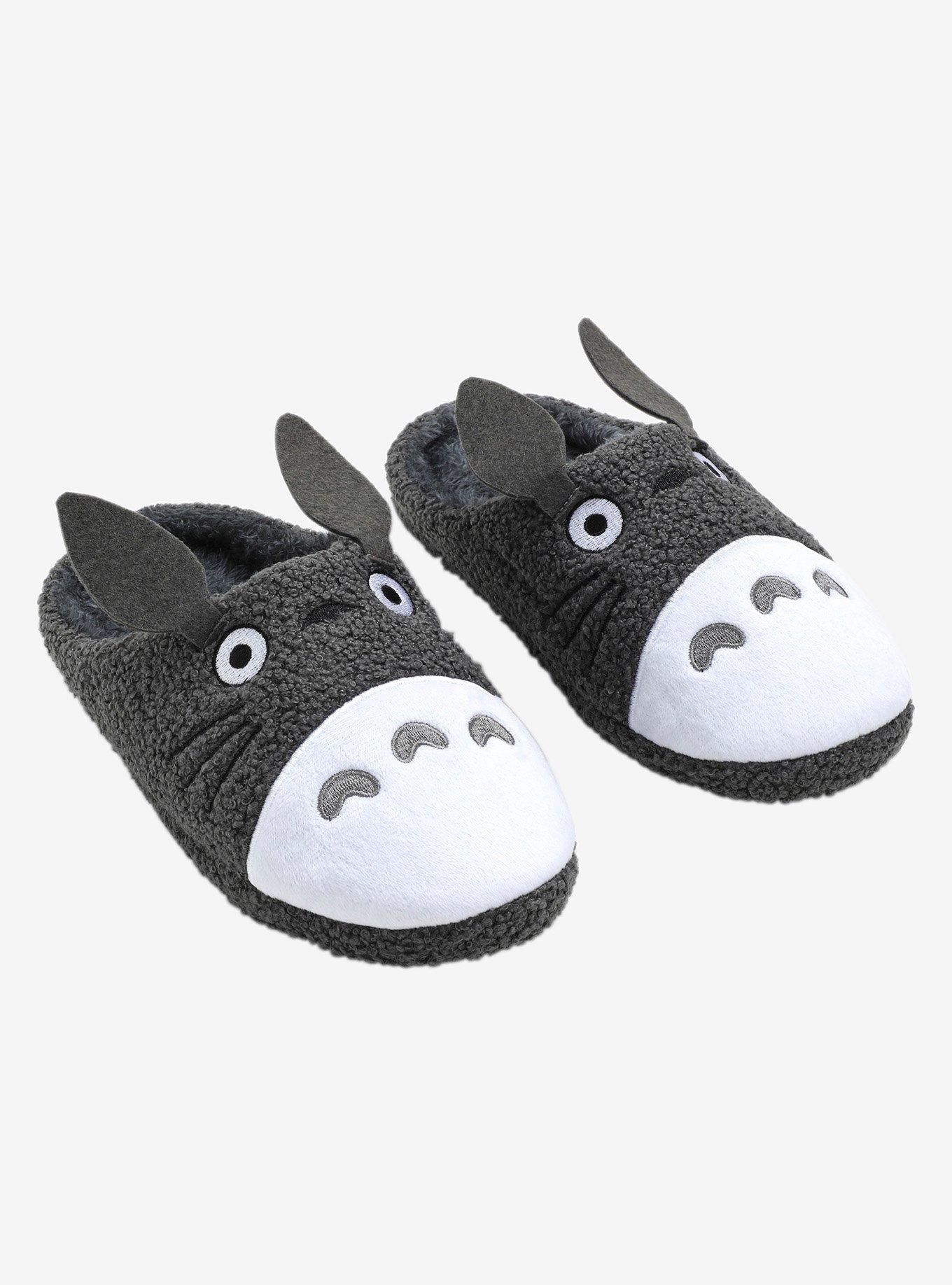 Studio Ghibli My Neighbor Totoro Figural Women's Sherpa Slippers - BoxLunch Exclusive, LIGHT GREY, hi-res