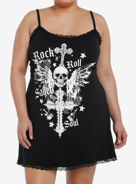 Social Collision Rock 'N' Roll Saved My Soul Cami Dress Plus Size