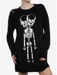 Social Collision Conjoined Skeleton Girls Knit Sweater Dress, , hi-res