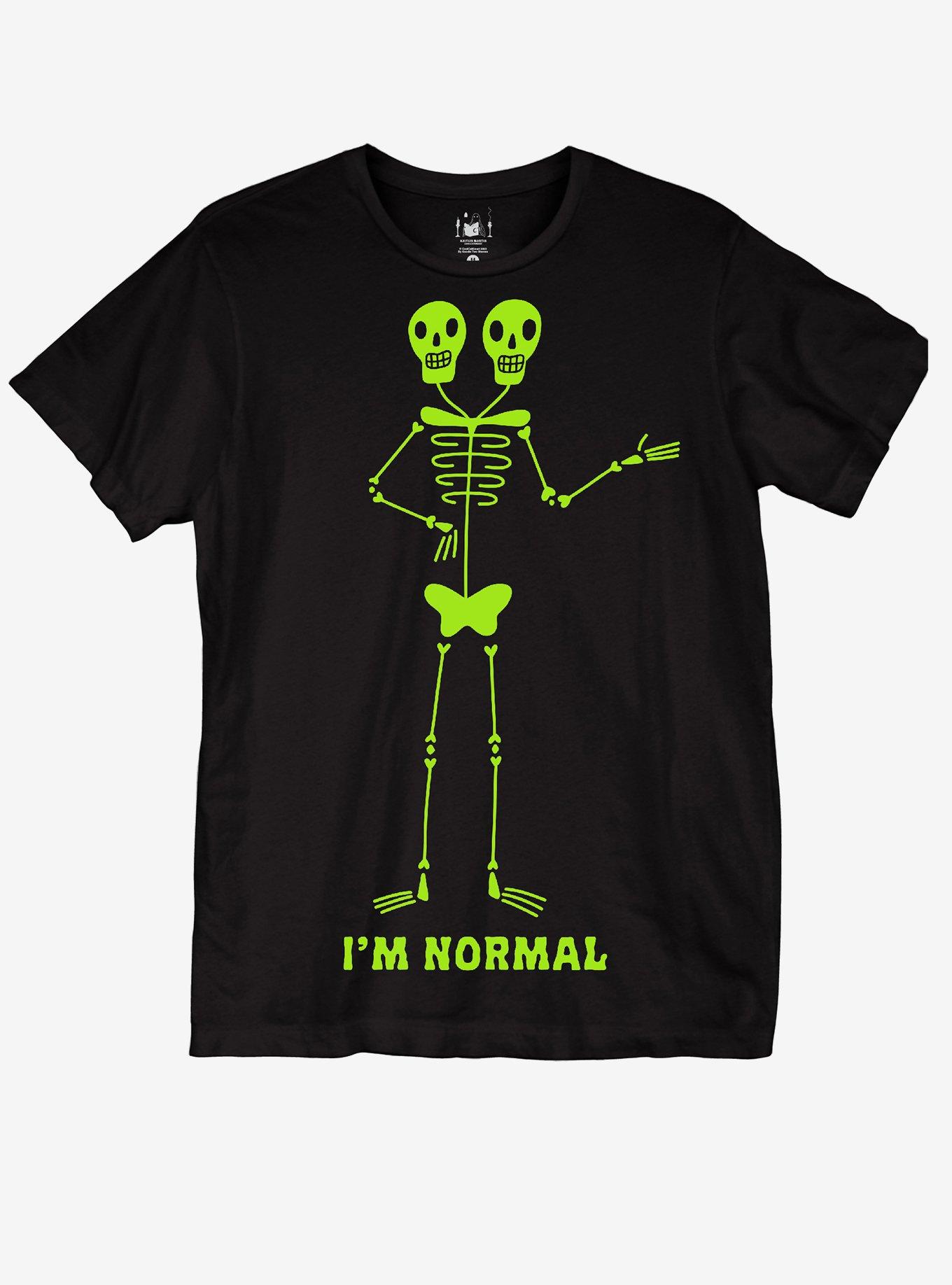 Double-Headed Skeleton T-Shirt By Kaitlin Martin, BLACK, hi-res