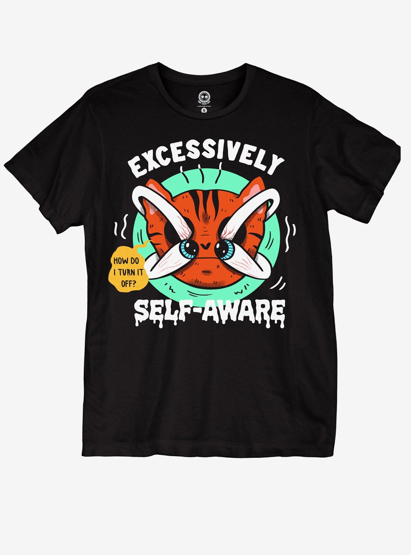 Excessively Self-Aware T-Shirt By Zoe Cain, BLACK, hi-res