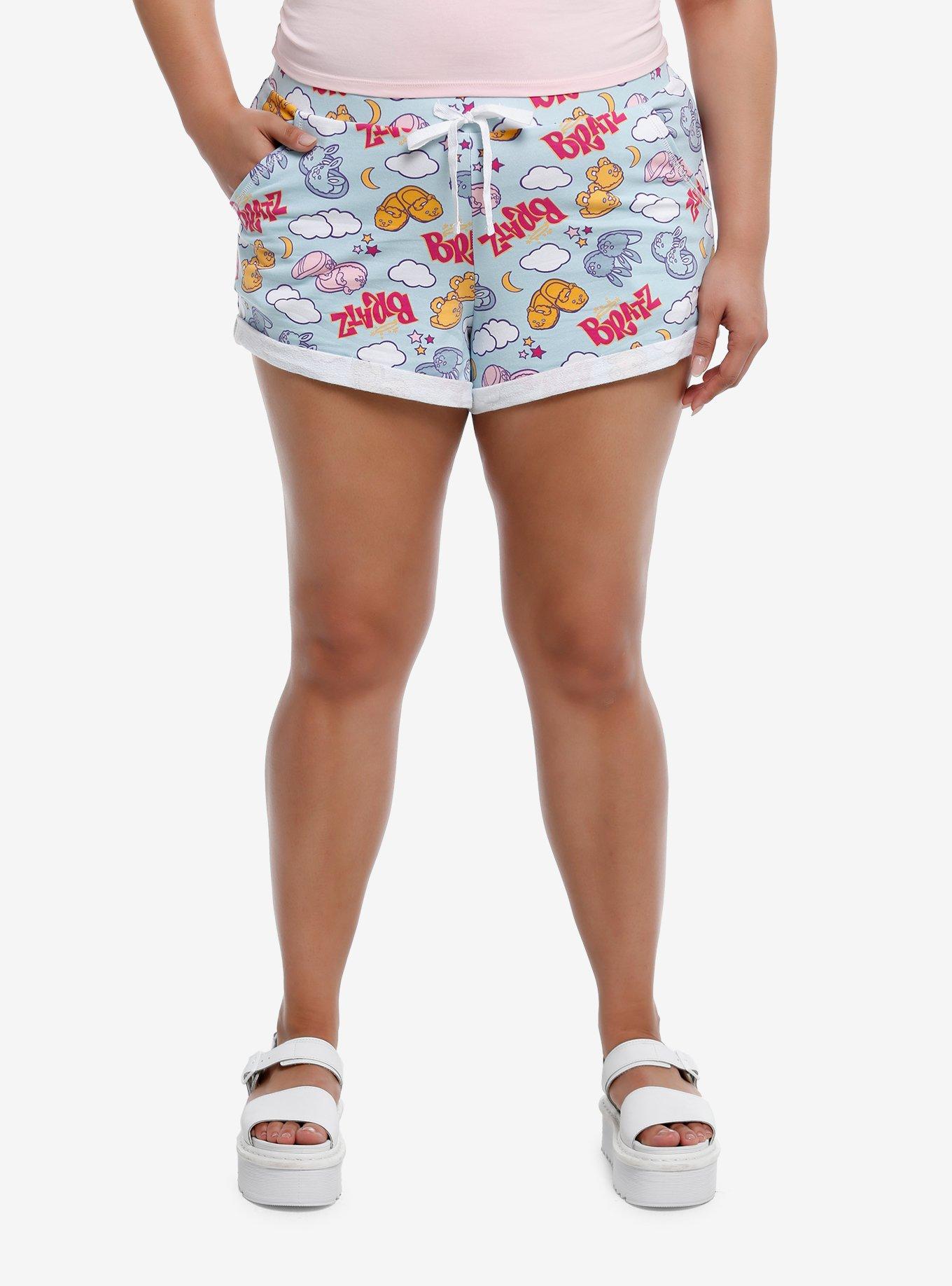 Bratz Slumber Party Girls Lounge Shorts Plus Size, MULTI, hi-res