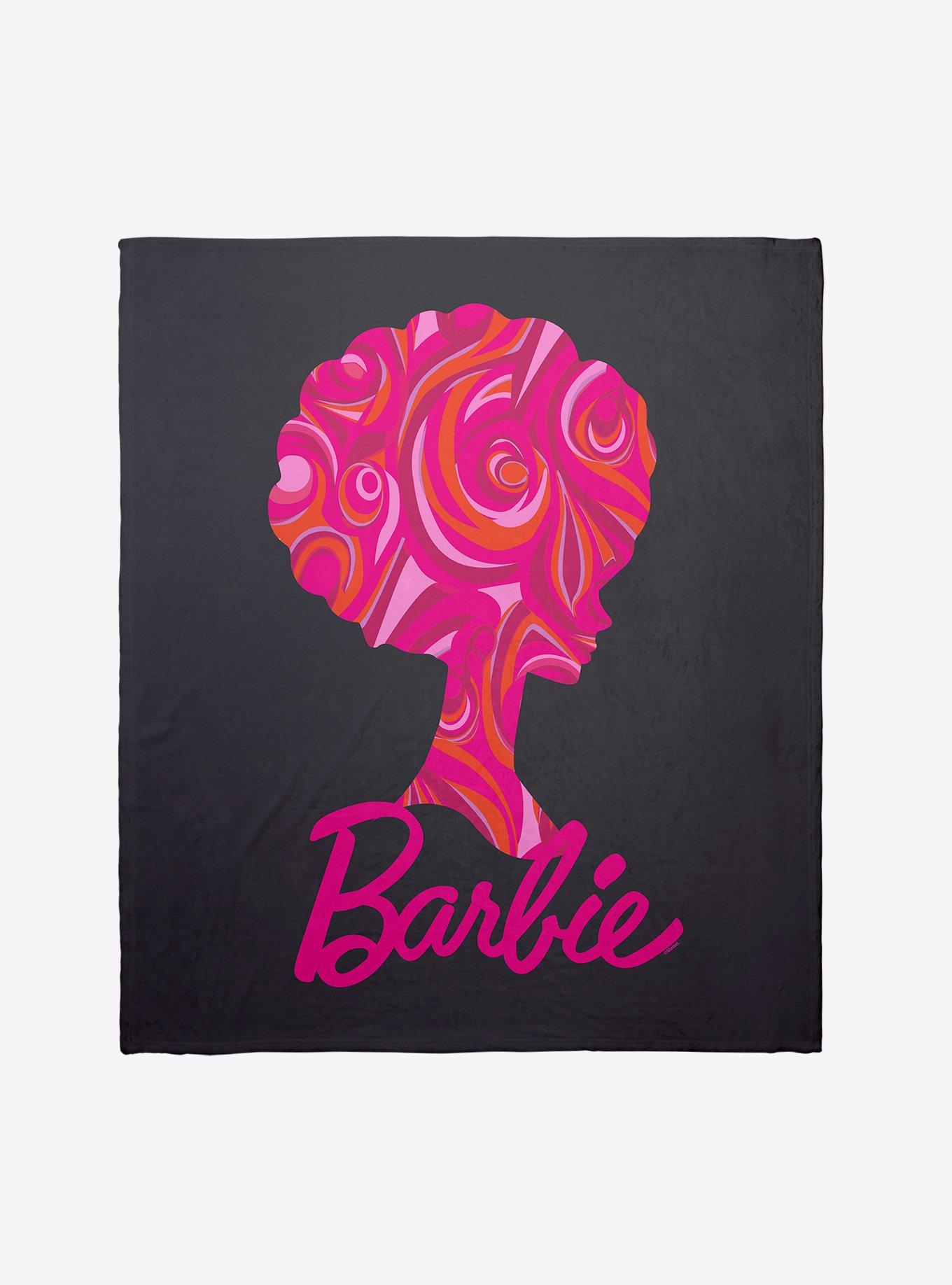 Barbie Afro Barbie Swirl Silhouette Throw Blanket