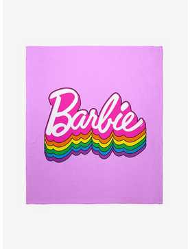 Barbie Rainbow Pride Logo Throw Blanket, , hi-res
