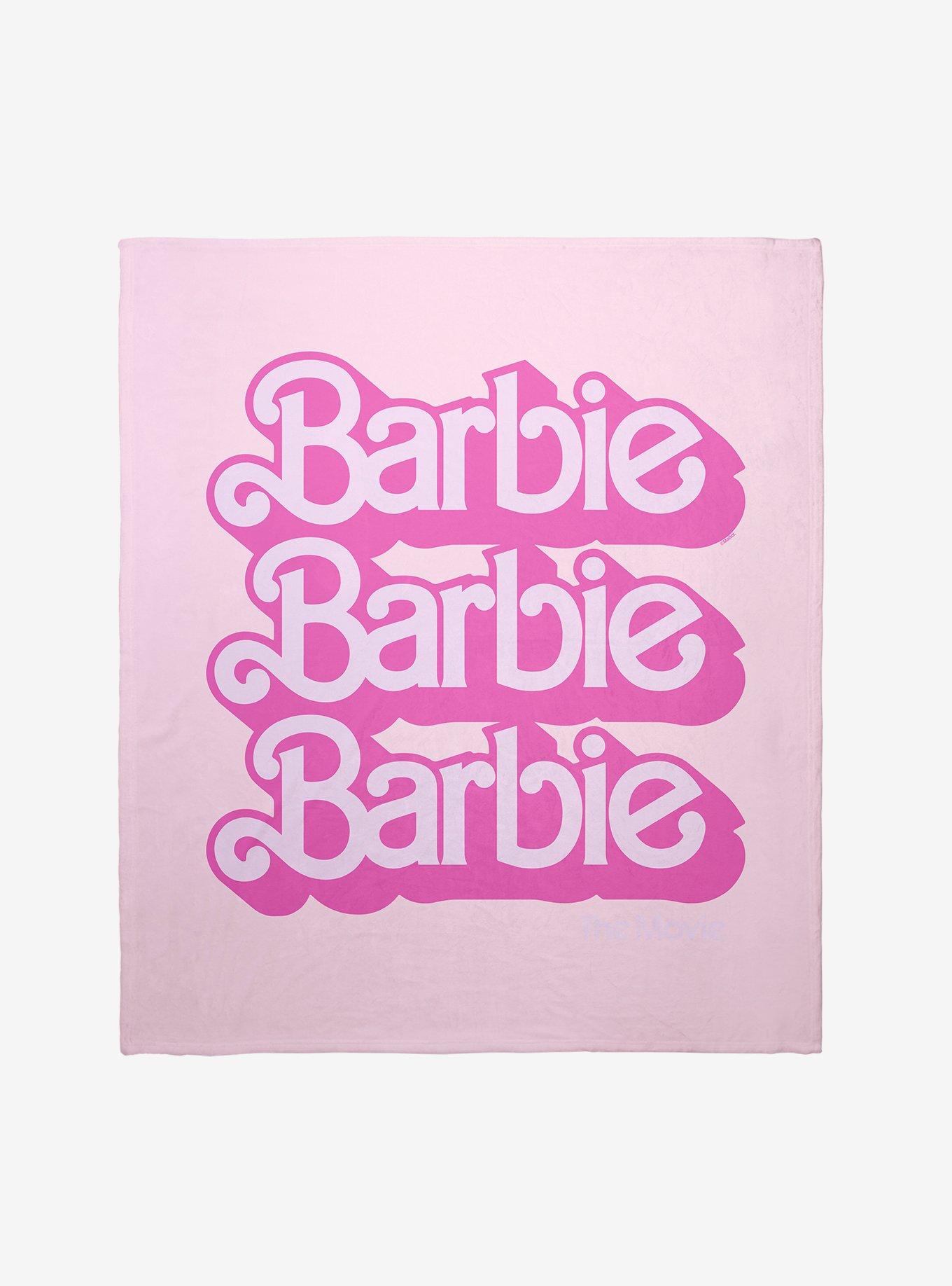 Barbie The Movie Barbie Logo Throw Blanket