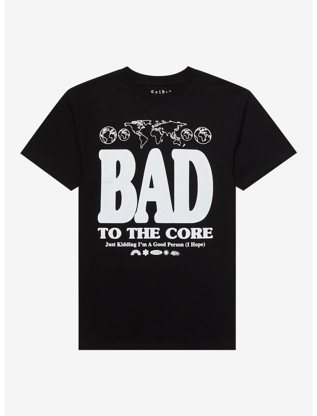 Bad To The Core T-Shirt By Friday Jr, CHARCOAL, hi-res