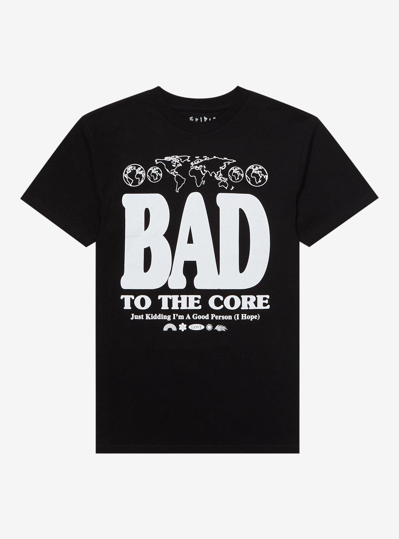 Bad To The Core T-Shirt By Friday Jr, CHARCOAL, hi-res