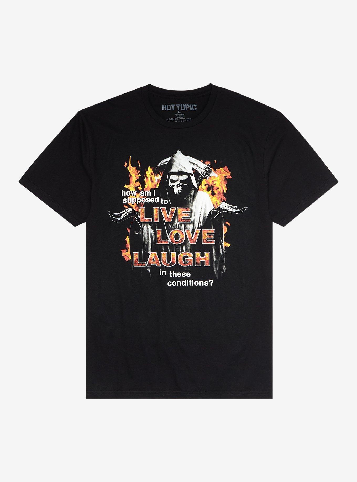 Live Love Laugh Reaper T-Shirt, BLACK, hi-res