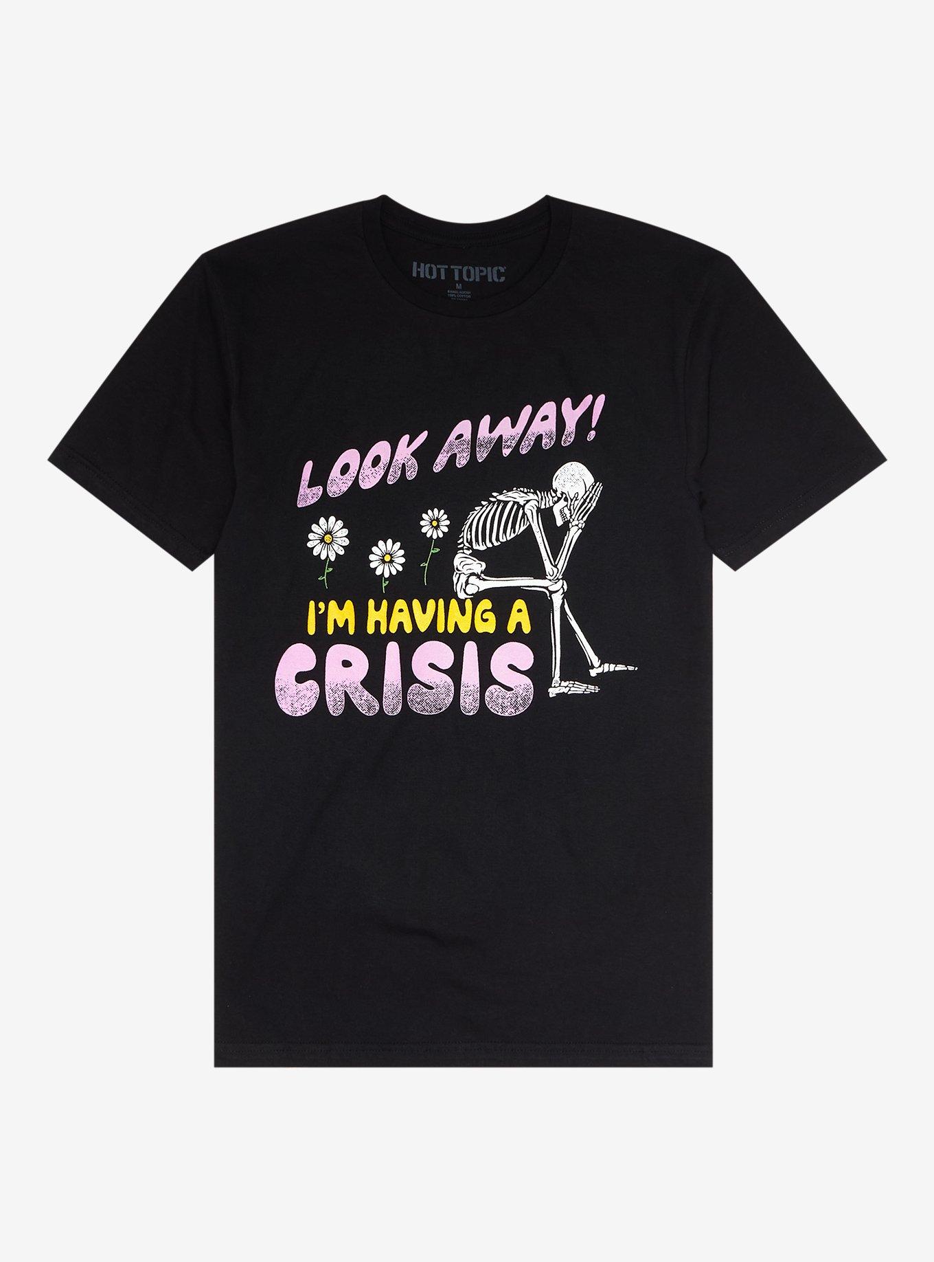 Skeleton In Crisis T-Shirt, BLACK, hi-res