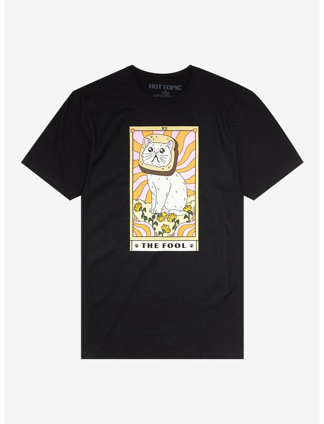 The Fool Cat Tarot T-Shirt, BLACK, hi-res