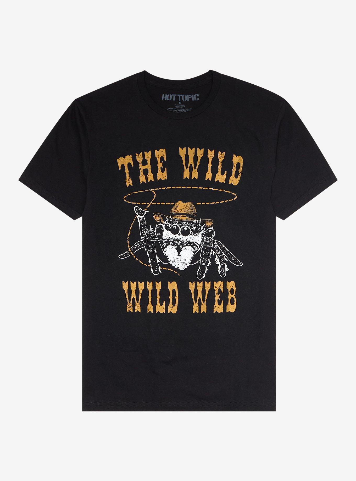 Wild Web Spider T-Shirt, BLACK, hi-res