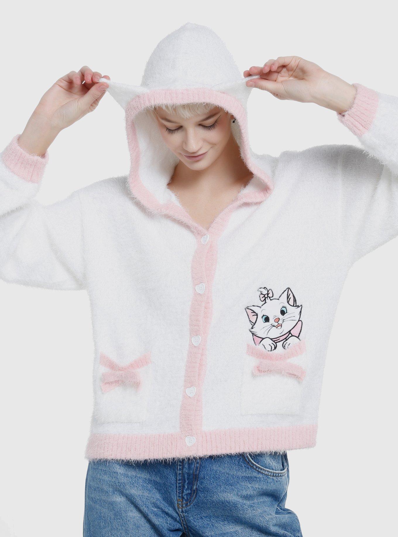 Disney The Aristocats Marie Fuzzy Hooded Girls Cardigan, MULTI, hi-res