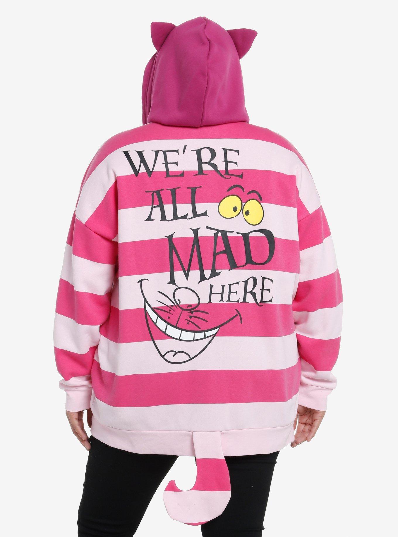Disney Alice In Wonderland Cheshire Cat Girls Hoodie Plus Size, MULTI, hi-res