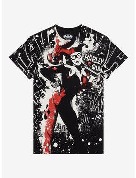 DC Comics Batman Harley Quinn Splatter Boyfriend Fit Girls T-Shirt, , hi-res