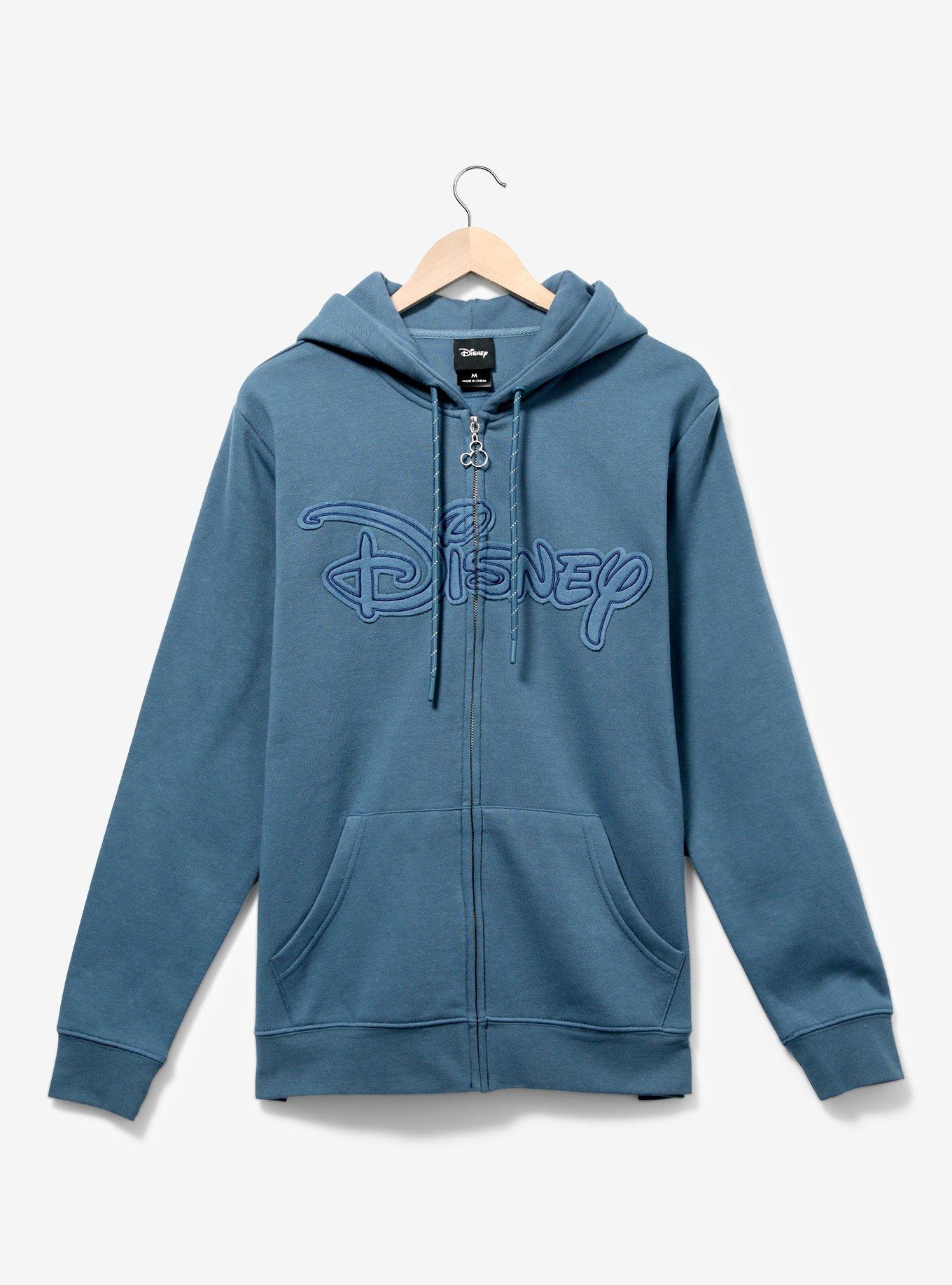 Disney Logo Blue Zip Hoodie — BoxLunch Exclusive, , hi-res