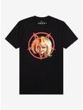 Chucky & Tiffany Pentagram Split Portrait T-Shirt, BLACK, hi-res