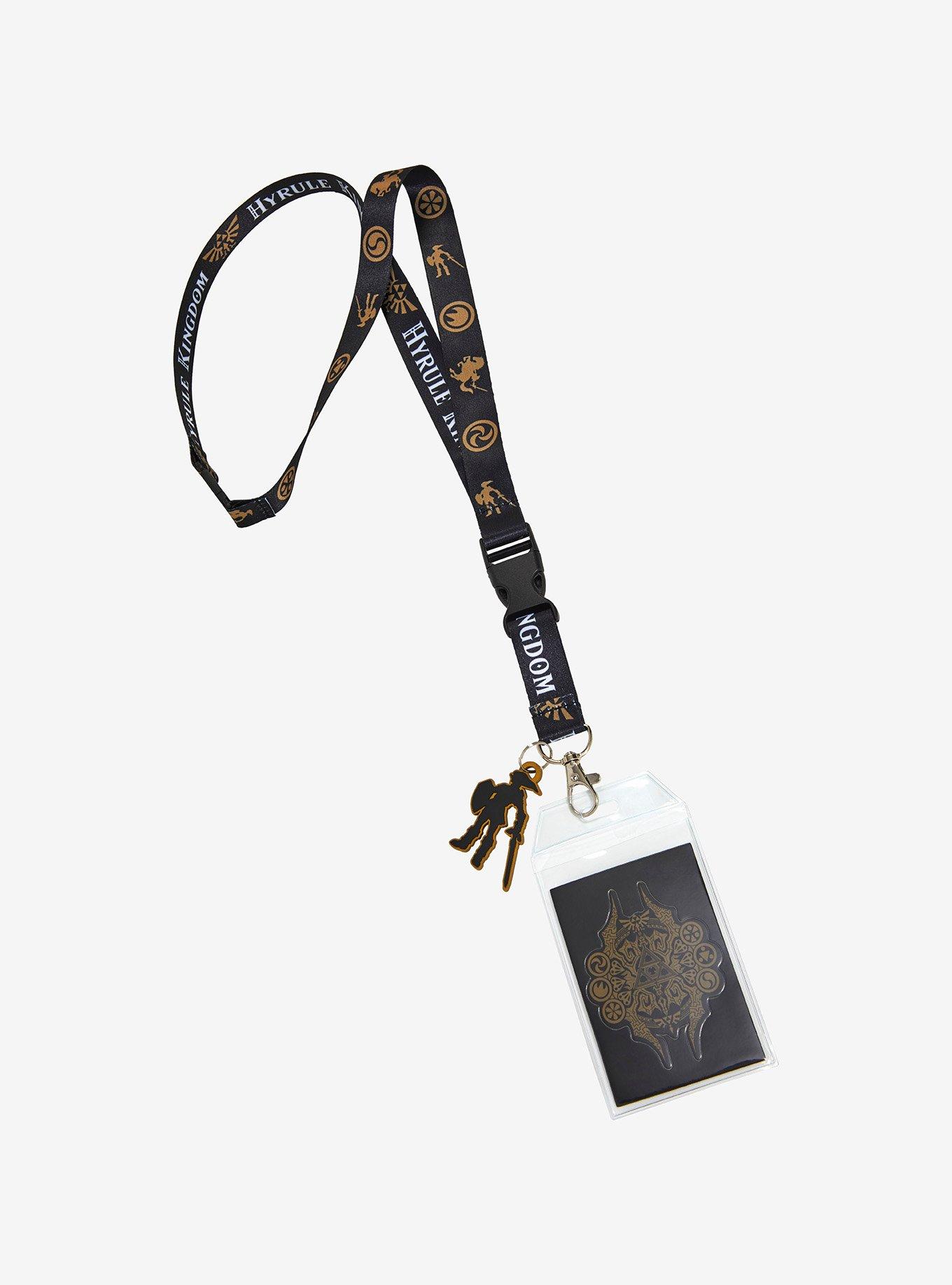 Legend of Zelda Hyrule Kingdom Black Lanyard - BoxLunch Exclusive, , hi-res