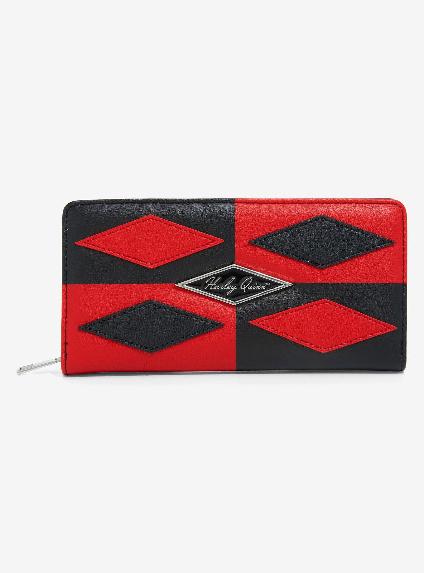 DC Comics Harley Quinn Diamond Pattern Wallet - BoxLunch Exclusive, , hi-res