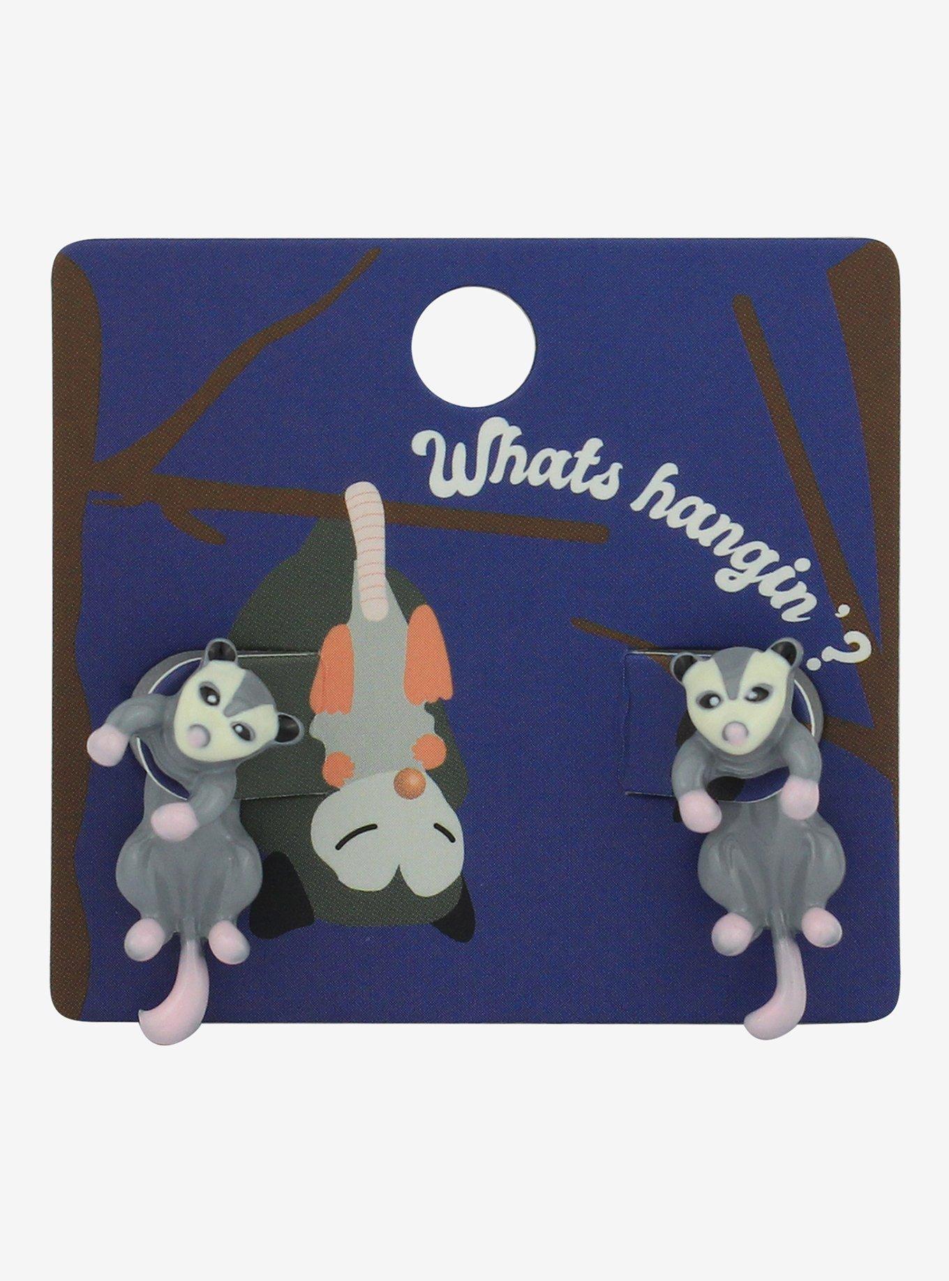 Possum Figural Front/Back Earrings, , hi-res