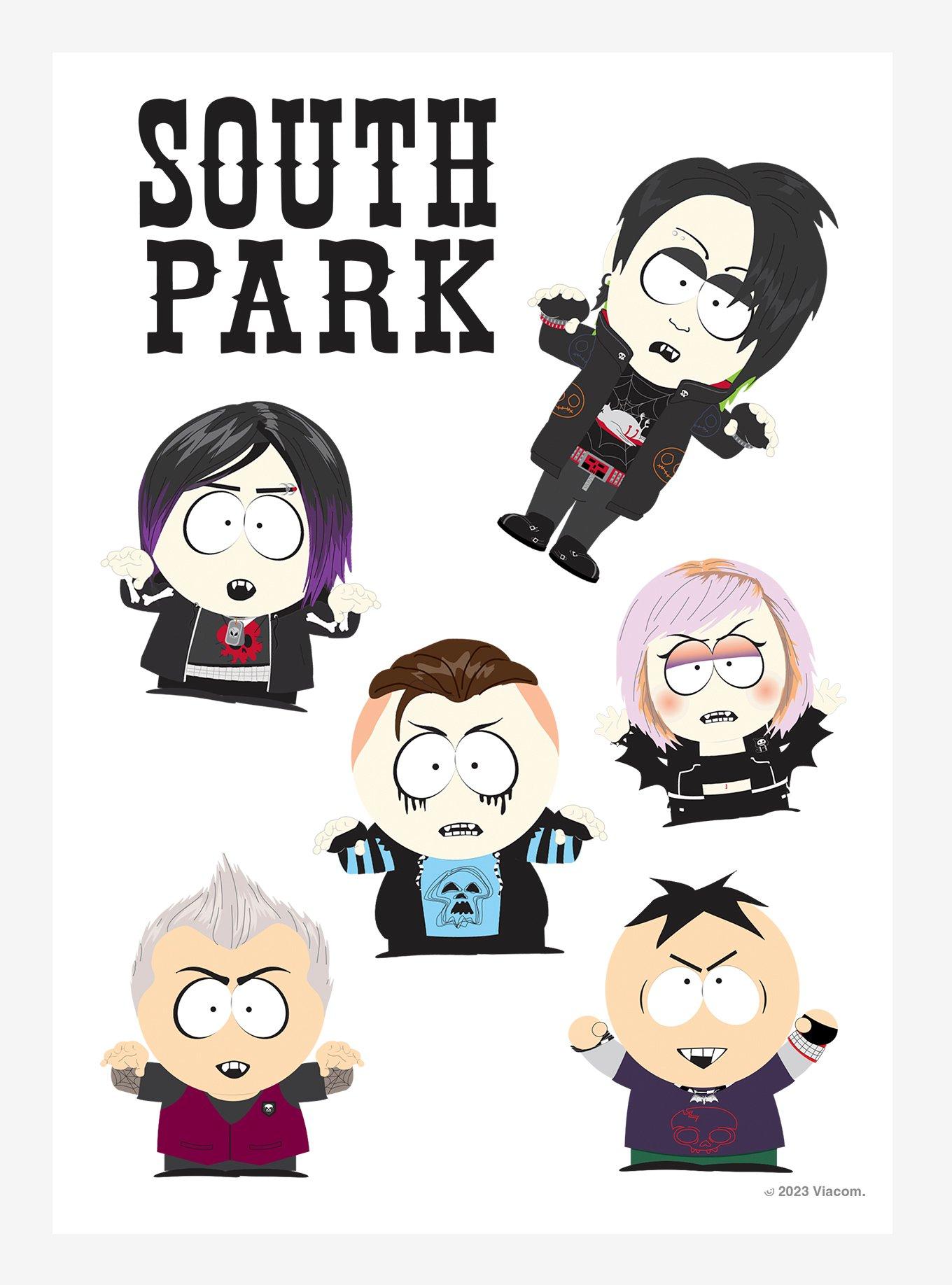 South Park Emo Kids Kiss-Cut Sticker Sheet, , hi-res