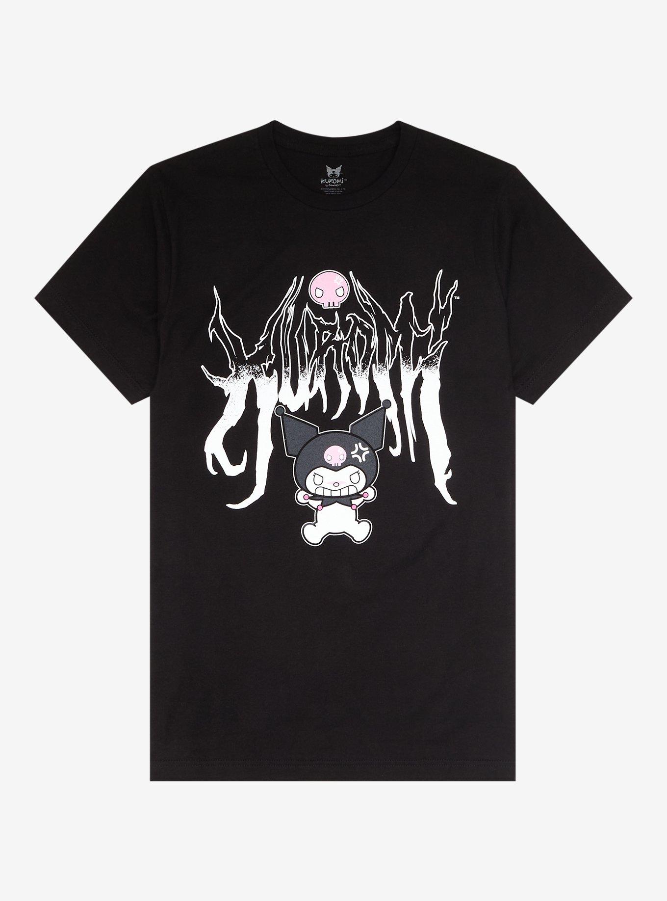 Kuromi Heavy Metal Boyfriend Fit Girls T-Shirt