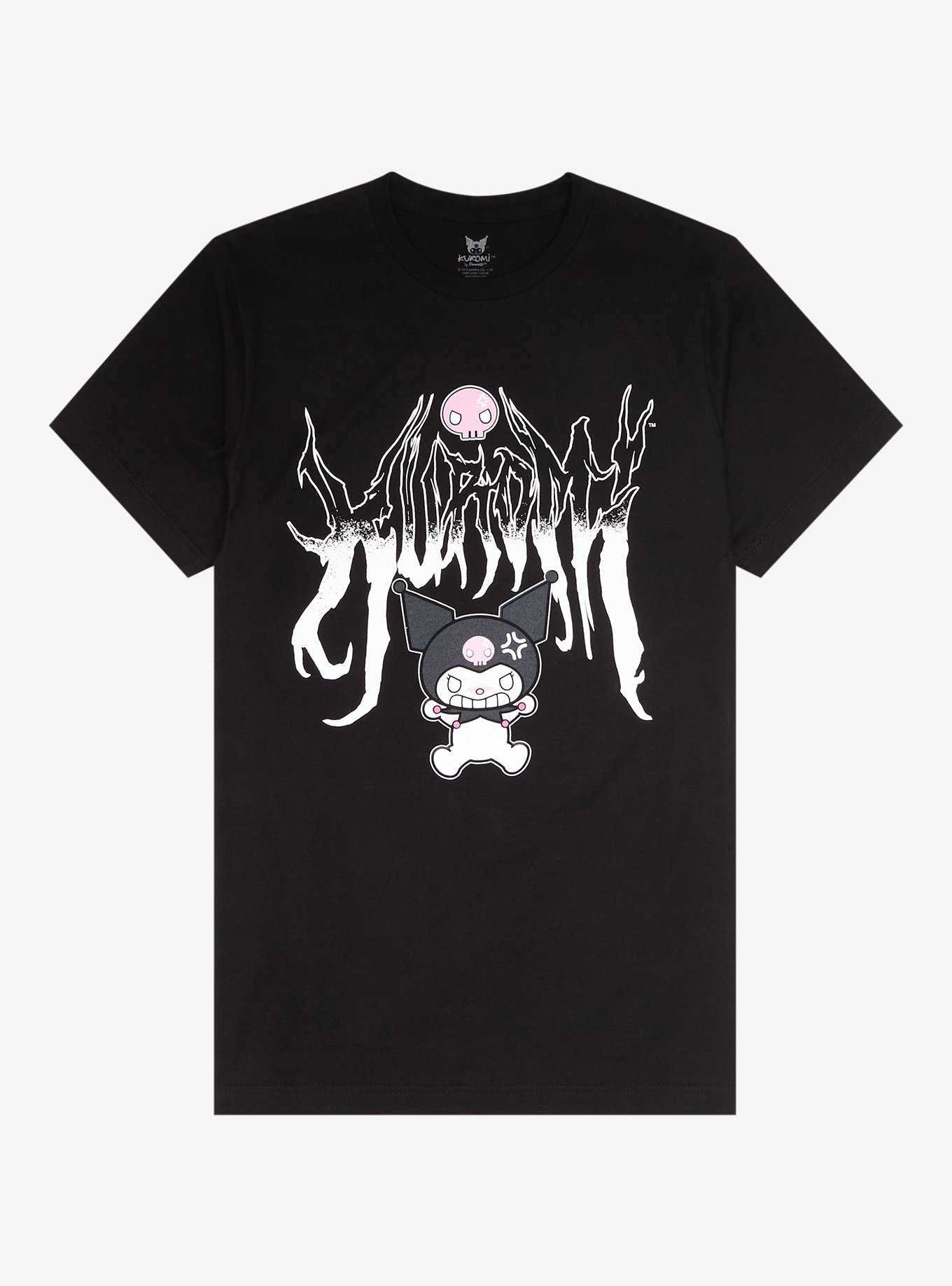 Kuromi Heavy Metal Boyfriend Fit Girls T-Shirt, , hi-res