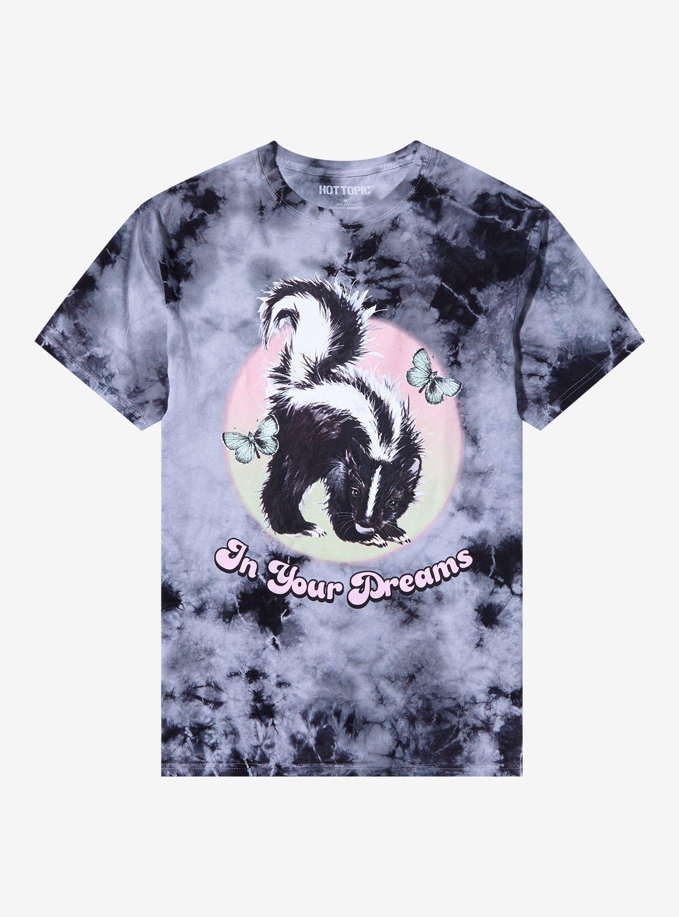 Skunk In Your Dreams Tie-Dye Boyfriend Fit Girls T-Shirt