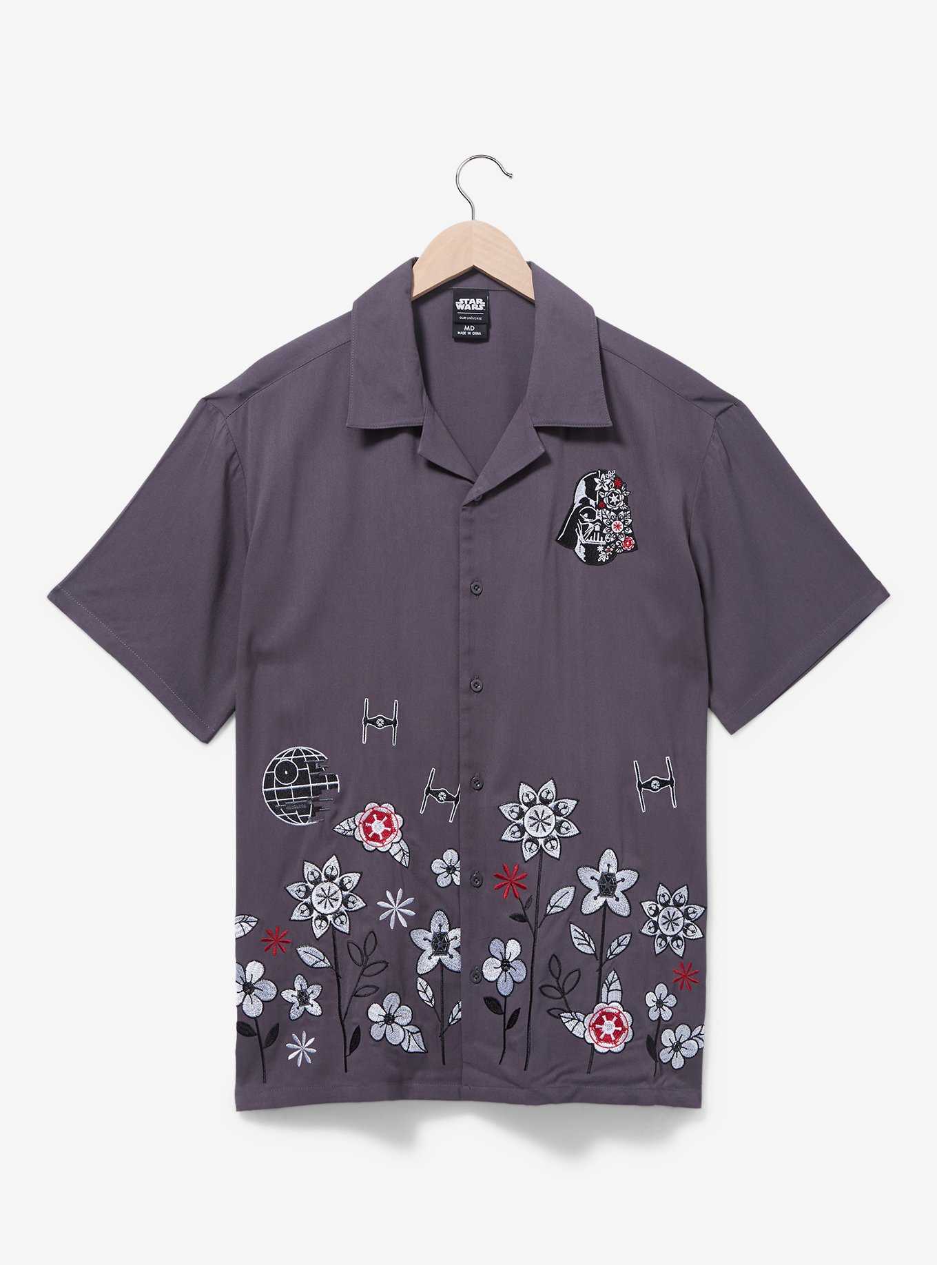 Star Wars Dark Side Floral Woven Button-Up - BoxLunch Exclusive, , hi-res