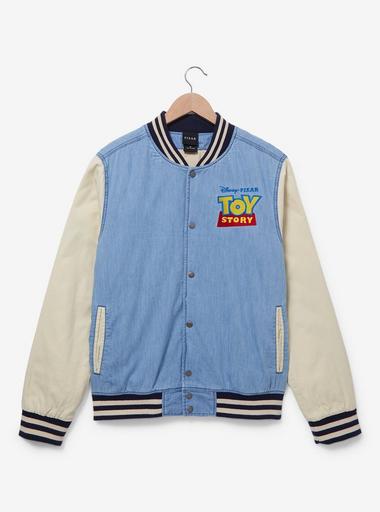 Disney Pixar Toy Story Buzz & Woody Denim Bomber Jacket 