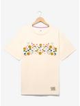 Disney Pocahontas Embroidered Floral Women's Plus Size T-Shirt - BoxLunch Exclusive, OFF WHITE, hi-res