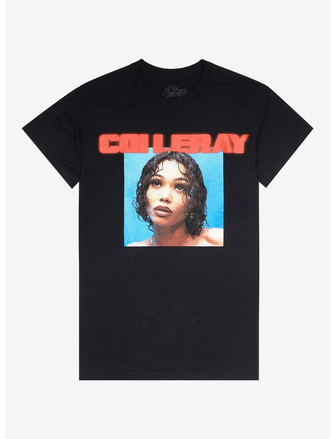 Coi Leray Portrait Boyfriend Fit Girls T-Shirt, BLACK, hi-res