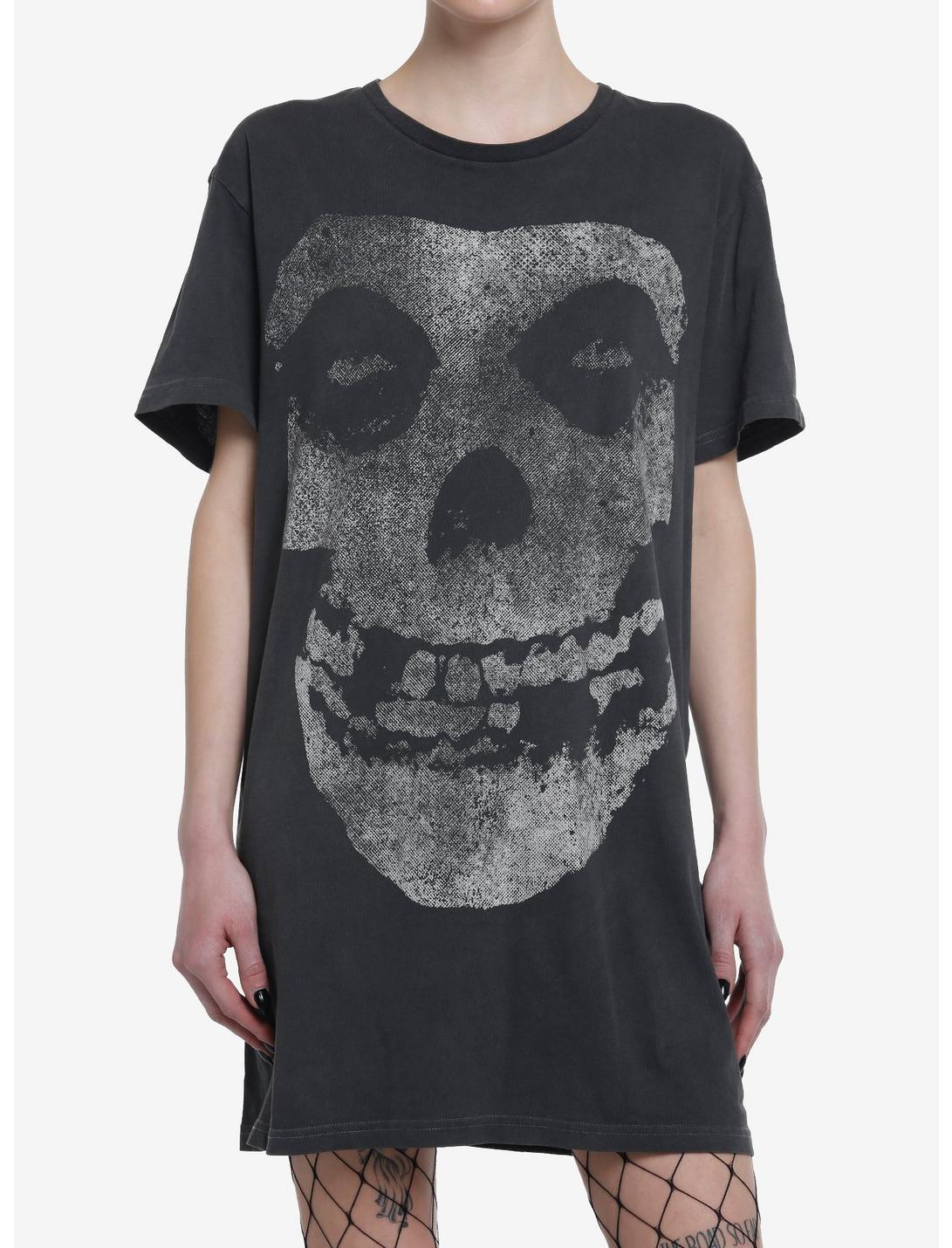 Misfits Fiend Skull T-Shirt Dress, BLACK, hi-res